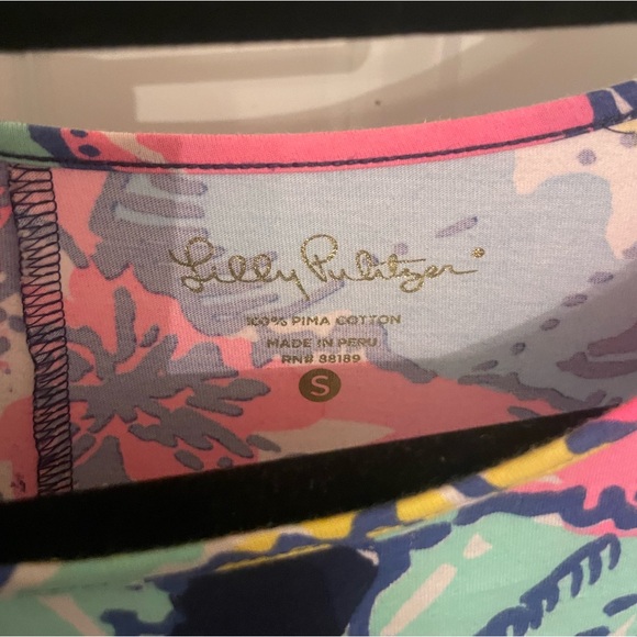 lilly pulitzer 3/4 sleeve floral dress in size small - great condition! - Picture 2 of 2